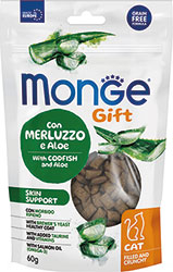 Monge Gift Cat Skin Support Лакомство с треской и алоэ для кошек