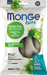Monge Gift Dog Dental Star All Breeds Веганское лакомство с хлореллой и перечной мятой 