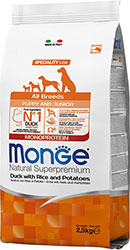 Monge Speciality Line Puppy & Junior All Breeds Duck and Rice