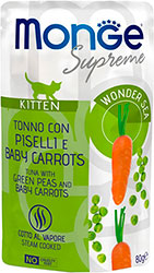 Monge Supreme Kitten Tuna with Green Peas and Baby Carrots