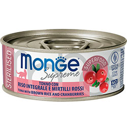 Monge Supreme Sterilised Cat Tuna with Brown Rice and Cranberries