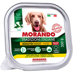 Morando Tradizioni All Breeds Grain Free Pate with Chicken, Carrots and Peas