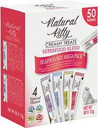Natural Kitty Creamy Treats Seafood Mega Pack Набор кремовых лакомств с тунцом для кошек
