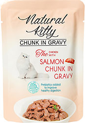 Natural Kitty Chunk in Gravy Chicken with Salmon