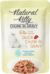 Natural Kitty Chunk in Gravy Chicken, Tuna with Duck