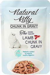 Natural Kitty Chunk in Gravy Chicken, Tuna with Lamb