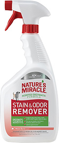Nature's Miracle Dog Stain & Odor Remover, спрей с ароматом дыни