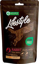 Nature's Protection Lifestyle Dog Snacks Rabbit Dices With Chia Seeds