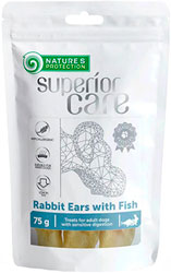 Nature's Protection Superior Care Dog Snacks Rabbit Ears With Fish