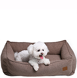 Noble Pet Albert Teddy Mocco М'який лежак з бортами для собак і котів