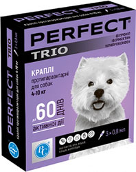 PerFect TRIO Краплі для собак вагою від 4 до 10 кг