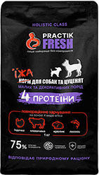 Practik Fresh "4 протеїни" для цуценят і дорослих собак малих і мініатюрних порід