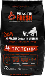 Practik Fresh "4 протеина" для щенков и взрослых собак средних и крупных пород