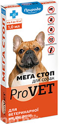Природа Мега Стоп ProVet капли на холку для собак весом от 4 до 10 кг