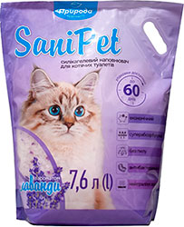 Природа SaniPet Силикагелевый наполнитель для кошачьего туалета, с ароматом лаванды