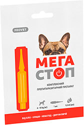 Мега Стоп ProVET капли на холку для собак весом от 4 до 10 кг