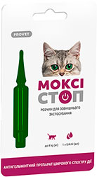 ProVET Моксістоп Краплі на холку для котів вагою до 4 кг