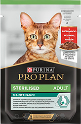 Purina Pro Plan Adult Sterilised Maintenance Кусочки с говядиной для стерилизованных кошек