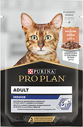 Purina Pro Plan Adult Indoor Кусочки с лососем для домашних кошек