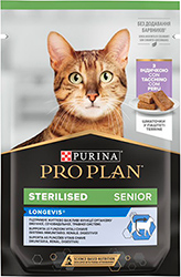 Purina Pro Plan Sterilized 7+ NutriSavour Longevis Кусочки в паштете с индейкой для кошек