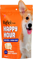 Reflex Plus Happy Hour Adult Dog Treat Healthy & Shiny Coat Salmon & Whey Powder