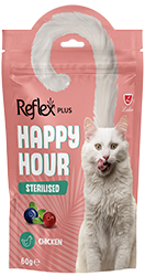 Reflex Plus Happy Hour Adult Cat Treat Sterilised Chicken & Blueberries & Cranberry