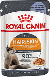 Royal Canin Hair & Skin Care в желе для кошек