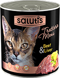 Salutis Trattoria Menu с говядиной и субпродуктами для кошек