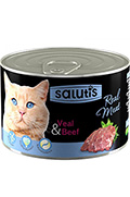 Salutis Real Meat с телятиной для кошек