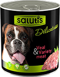 Salutis Delicatesse с телятиной для собак