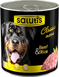 Salutis Classic Menu с говядиной и субпродуктами для собак