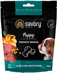 Savory Puppy Crunchy Snack з ягням і обліпихою для цуценят