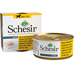 Schesir консерви для собак, курка та шинка