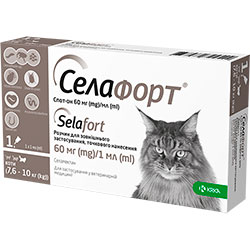 Селафорт Спот-он Капли для кошек весом от 7,6 до 10 кг