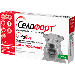 Селафорт Спот-он Краплі для собак вагою від 10,1 до 20 кг
