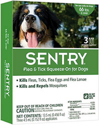 Sentry Капли для собак весом от 30 до 45 кг