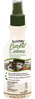 Sentry Natural Defense Спрей от блох и клещей для кошек и котят