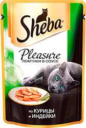 Sheba Pleasure з куркою та індичкою