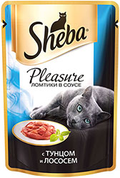 Sheba Pleasure с тунцом и лососем