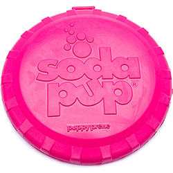 SodaPup Puppy Bottle Top Flyer Летающая тарелка для щенков, розовая