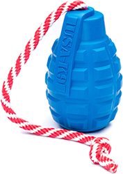 SodaPup Grenade Reward Toy Іграшка "Граната на мотузці" для собак, блакитна