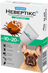 Superium Невертикс Противоклещевые капли для собак весом от 10 до 20 кг