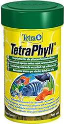 TetraPhyll - основной корм для всех видов растительноядных рыб, хлопья