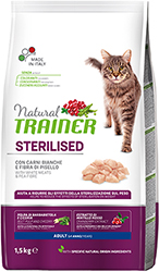 Trainer Natural Cat Adult Sterilised White Meat