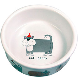 Trixie Миска керамічна для котів "Cat party"