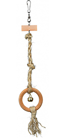 Trixie Деревянное кольцо с колокольчиком на канате для птиц