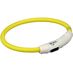 Trixie Safer Life USB Нашийник, що світиться для собак, жовтий
