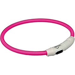 Trixie Safer Life USB Нашийник, що світиться для собак, рожевий