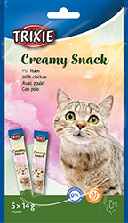 Trixie Creamy Snacks Мусові ласощі з куркою для котів