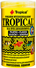 Tropical Tropical - основной корм для всеядных и хищных рыб, хлопья